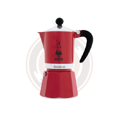 Bialetti Moka Rainbow Stovetop Espresso Maker - Red