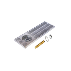 24″ X 7″ Side Spray Glass Rinser Drip Tray – Brushed Stainless – With Drain