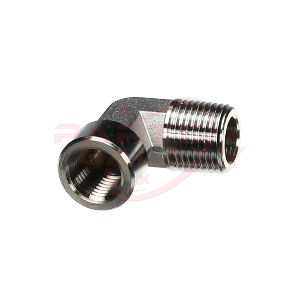 Bunn 00471.0000 Elbow, Nickle/Crome, .38" Mpt X .25" Fpt