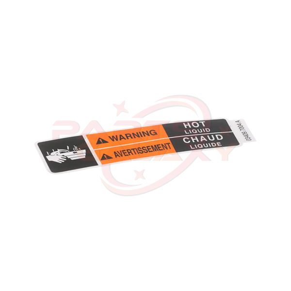 Bunn 03409.7004 Decal, Warning, Hot Liquid, 15.4", Eng/Fr