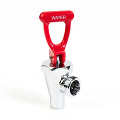 Bunn 07094.0123 Faucet, Red Handle & Metal Base