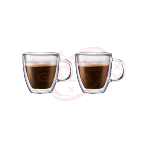 Bodum Bistro 2 pcs Espresso Cup Set, double wall, 0.15 l, 5 oz