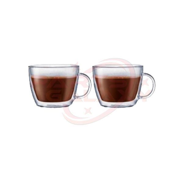 BISTRO 2 pcs Café Latte Cup double wall, 0.45 l, 15 oz