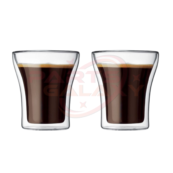 ASSAM 2 pcs glass, double wall, small, 0.2 l, 6 oz