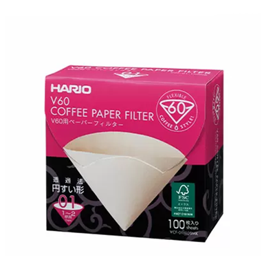 Hario V60 Paper Filter 01 M 100 Sheets (Box)