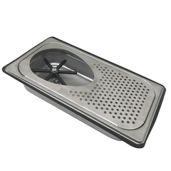 Recessed Milk Pitcher Rinser With Drain Board