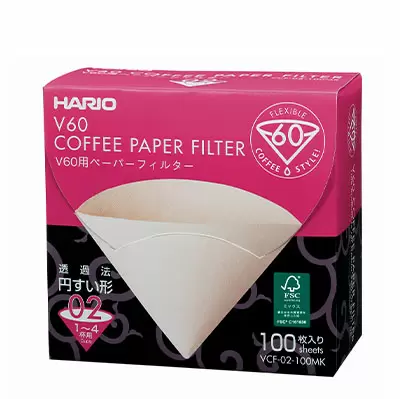 Hario V60 Paper Filter 02 M 100 Sheets (Box)