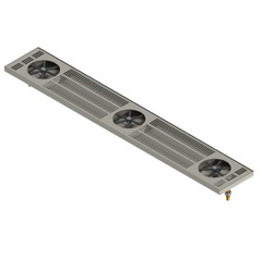45" X 7" Triple Rinser Drip Tray - Brushed Stainless - With Drain  Stainless Steel